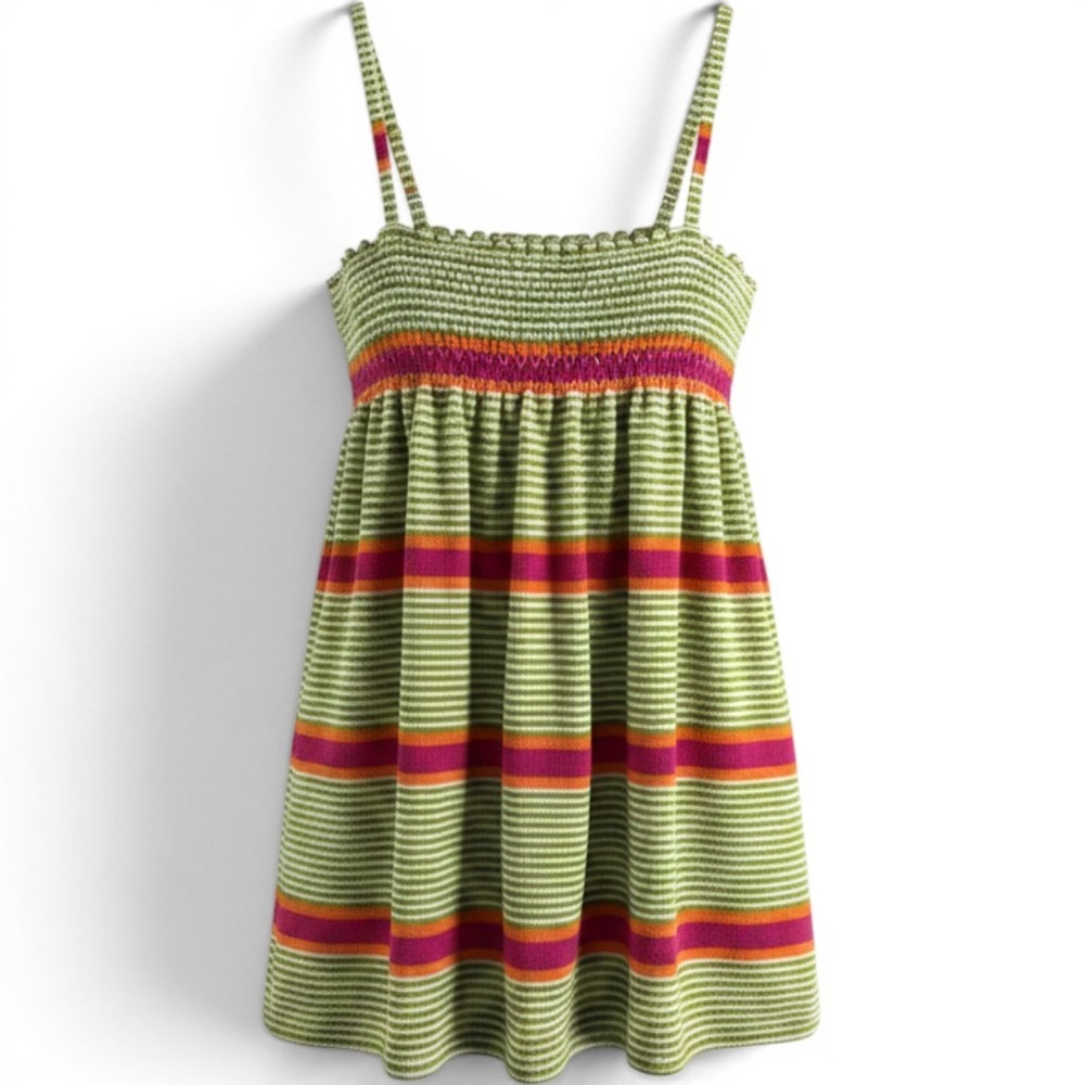 Y2K Era Vintage Secret Treasures Terry Cloth Swim Cover Up Dress Striped XL